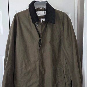 Selected Homme Olive Green Wax Coat (Brand New  w Tags) - Sz L- fabulous & Rare